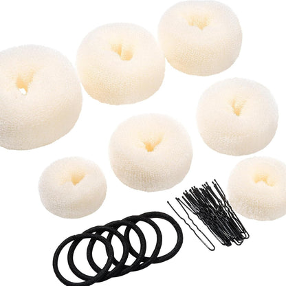 Hair Bun Maker Set with 7 Donuts & Accessories