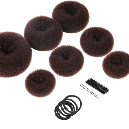 Hair Bun Maker Set with 7 Donuts & Accessories