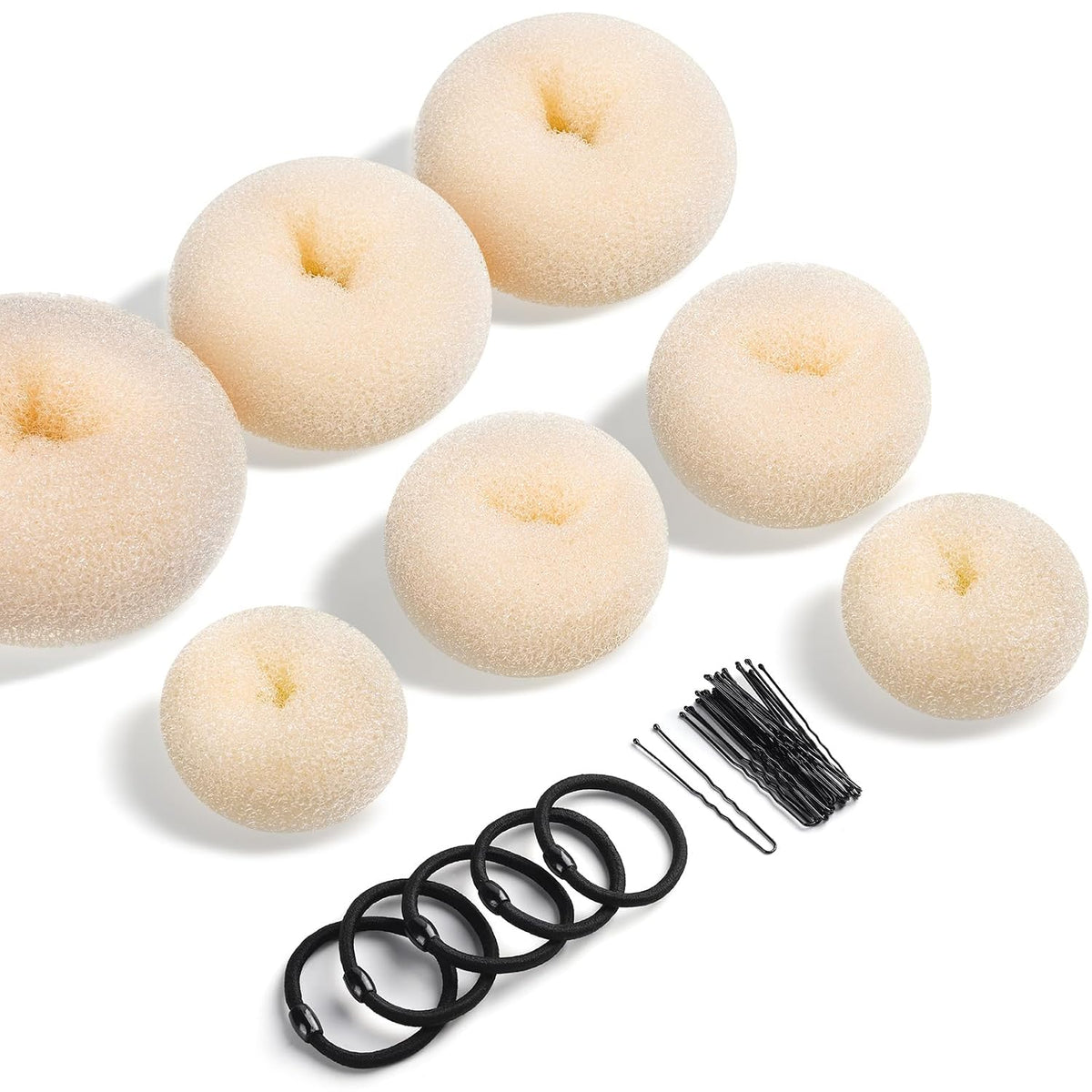 Hair Bun Maker Set with 7 Donuts & Accessories