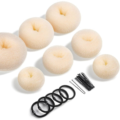 Hair Bun Maker Set with 7 Donuts & Accessories