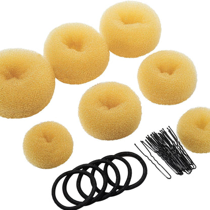 Hair Bun Maker Set with 7 Donuts & Accessories