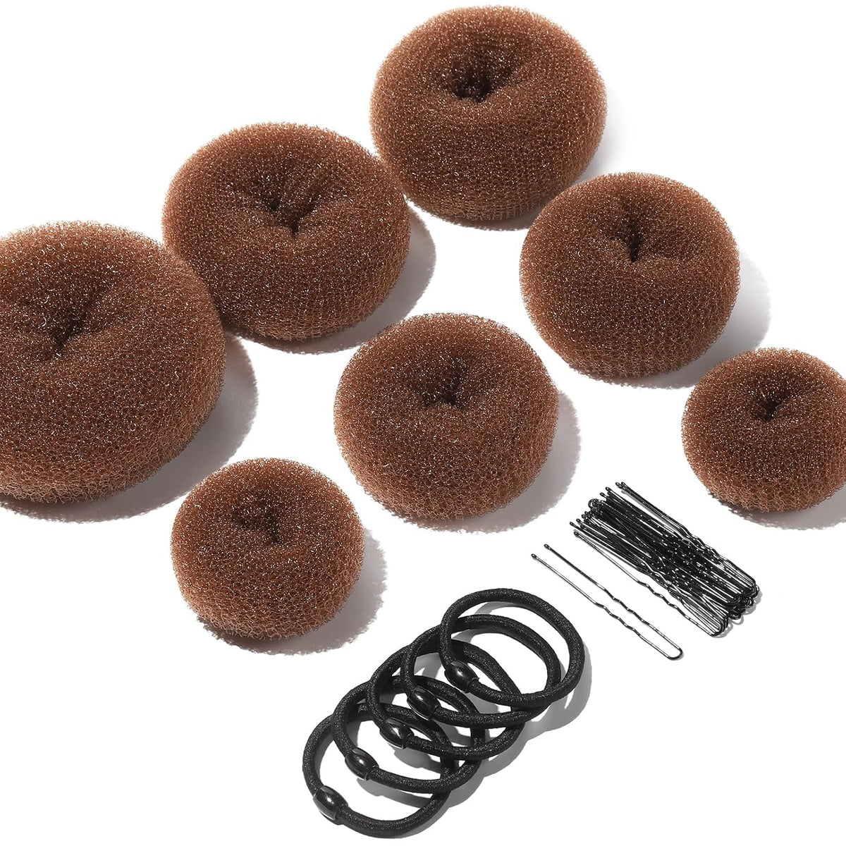 Hair Bun Maker Set with 7 Donuts & Accessories